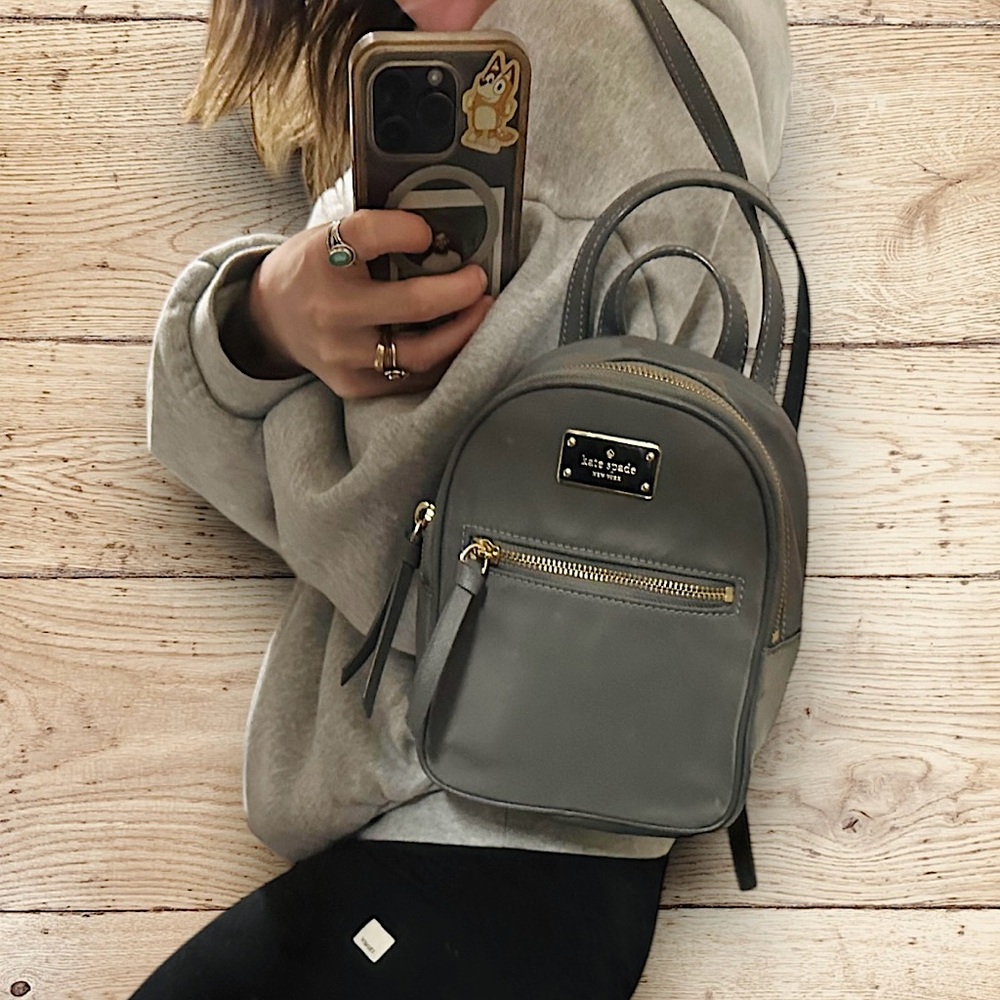 Kate Spade Gray Mini Backpack - Picture 8 of 8